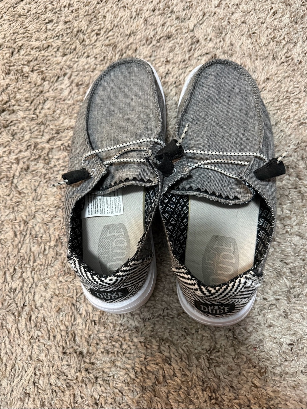 Hey Dude Grey Slip-On Shoes